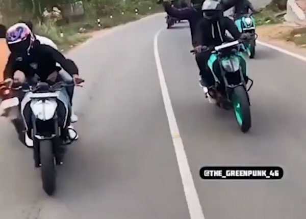 இது தேவையா...!! சொந்த செலவில் சூனியம் வைத்து கொண்ட கேடிஎம் பைக் ஓட்டுனர்! 