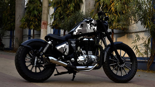 இணையத்தில் வைரலாகும் மற்றொரு மாடிஃபை ராயல் என்பீல்டு பைக்!! விஸரியன் 350 என பெயர்...