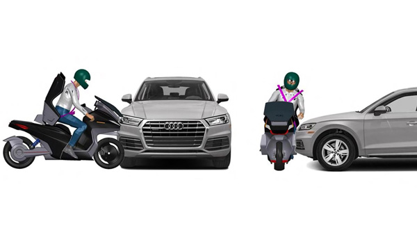 பைக்கிற்கு சீட் பெல்ட்டா!! இத்தாலி நாட்டு நிறுவனம் வடிவமைப்பு... யாருமே யோசிச்சதில்ல!