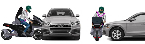 பைக்கிற்கு சீட் பெல்ட்டா!! இத்தாலி நாட்டு நிறுவனம் வடிவமைப்பு... யாருமே யோசிச்சதில்ல!