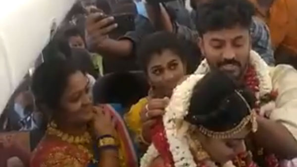 இந்த செய்தி விமானத்தை கண்டுபிடிச்சவருக்கு தெரியாம பாத்துங்கோங்க... விமானத்தை மணமேடையாக மாற்றிய மதுரை இளைஞர்... வீடியோ!