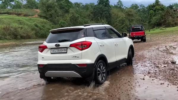 மஹிந்திரா வாகனம் என்றாலே தனி திறமை இருக்கும்போல!! எளிதாக ஓடும் ஆற்றை கடந்த எக்ஸ்யூவி300...!