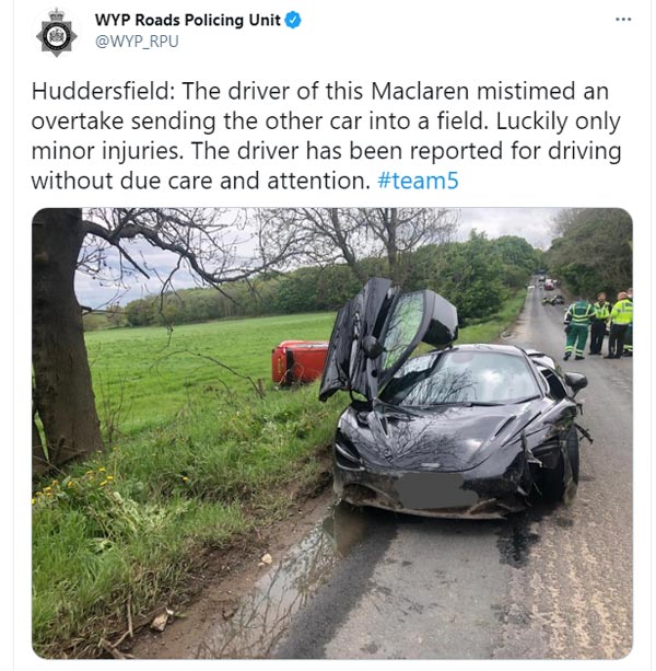 மணிக்கு 321கிமீ வேகத்தில் வந்த மெக்லாரன் கார்!! கண் மூடி திறப்பதற்குள் நடந்து முடிந்த கோர விபத்து! 