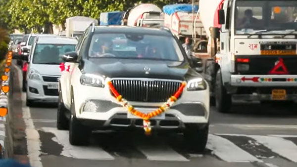 புதிய மெர்சிடிஸ்-மேபக் ஜிஎல்எஸ் காருடன் சாலையில் கம்பீரமாக உலாவந்த மும்பை தொழிலதிபர்!! வீடியோ...