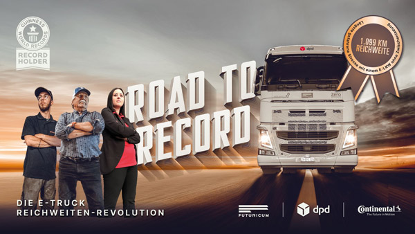 நடுவுல எங்கயுமே ரீசார்ஜ் செய்யல!! 1,099கிமீ பயணம் - கின்னஸ் புத்தகத்தில் இடம்பிடித்த எலக்ட்ரிக் லாரி!!