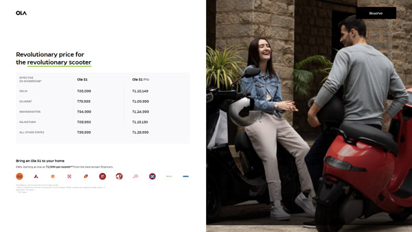 நாளை முதல் விற்பனைக்கு! Ola இ-ஸ்கூட்டரை வாங்குவது ரொம்ப சுலபம்! நிறைய பேங்க்-கூட கூட்டணி வச்சிருக்காங்க!