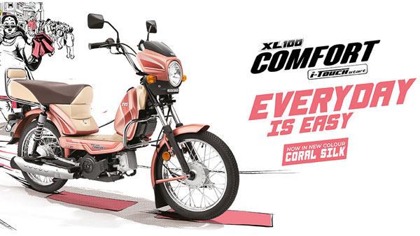 டிவிஎஸ் எக்ஸ்.எல்100 பைக்கில் புதிய கோரல் சில்க் நிறம் அறிமுகம்!! தீபாவளிக்கு ஒண்ணு வாங்கி போடலாம்!! 