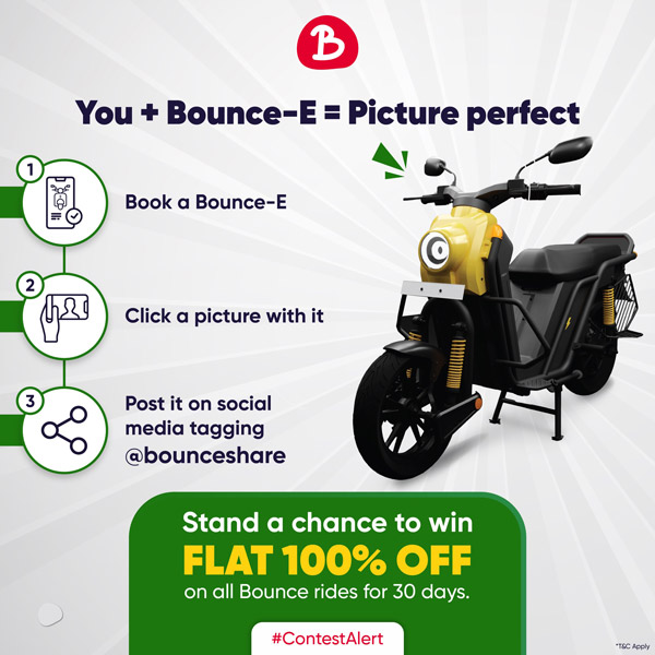 Bounce Infinity இ-ஸ்கூட்டர் அறிமுக தேதி வெளியானது... பேட்டரி இல்லாமல் குறைவான விலையில் இதை வாங்கிக்கலாம்!