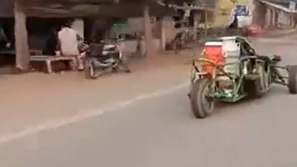 பாலை டெலிவரி கொடுப்பதற்காக பால்காரரே உருவாக்கிய வினோத வாகனம்! பாக்க எஃப்1 ரேஸ் வாகனம் மாதிரி இருக்கு!