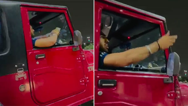 காரை ஓட்டியபடி பணத்தை வெளியே வீசி சென்ற இளைஞர்... தரமான எடுத்த நடவடிக்கை எடுத்த போலீஸ்... என்ன பண்ணாங்க தெரியுமா?