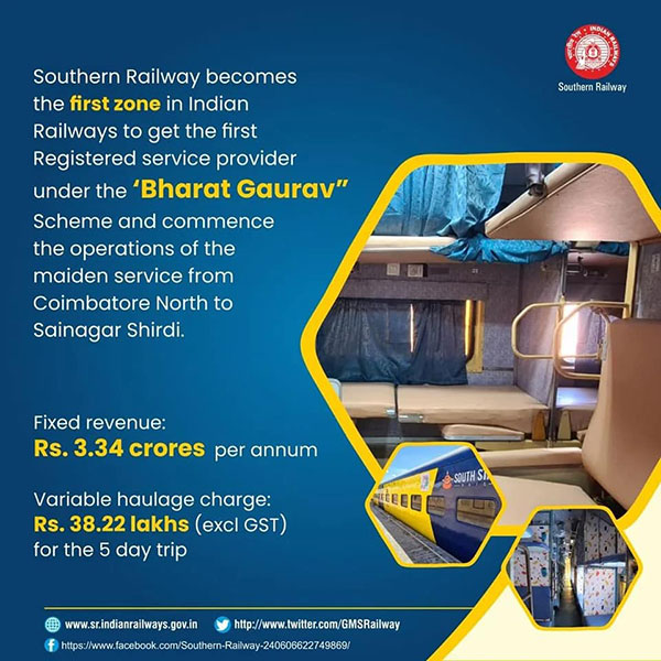 கோவை-டூ-ஷீரடி செல்லும் தனியார் ரயில்... ரயில் டிக்கெட்டை எங்கு வாங்கலாம்?.. கட்டணம் எவ்வளவு?.. இதோ முழு விபரம்!