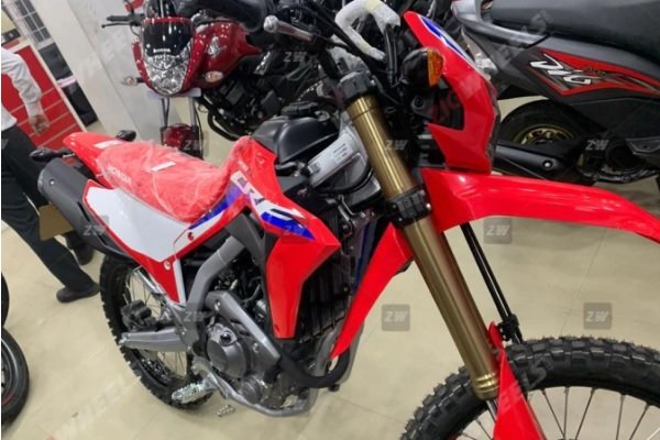 செம்ம கெத்தாக இந்திய ஷோரூமில் காட்சி தந்த ஹோண்டா சிஆர்எஃப் 300எல் பைக்... முரட்டு காளையை போல் காட்சியளிக்குது!