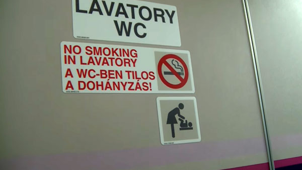 விமானங்களின் பாத்ரூமில் ஒரு ரகசிய பட்டன் இருக்கும்... எதற்காக தெரியுமா? தெரியாத்தனமா அதை அழுத்தீராதீங்க!