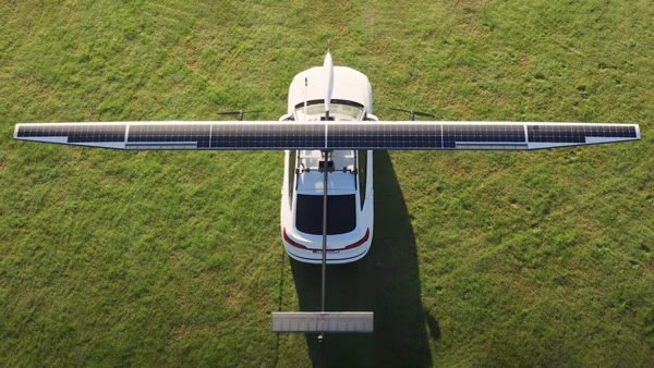 Audi e tron solar powered aircraft upper view