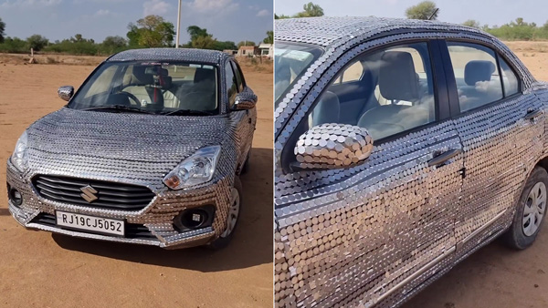 Maruti dzire wrap with coins