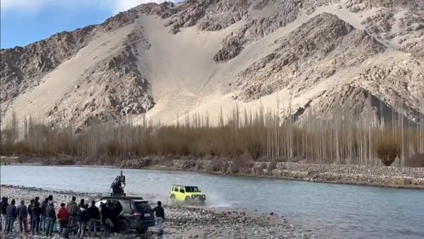Maruti Suzuki Jimny driven in Ladakh lake