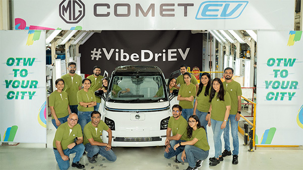 Mg rolls out first unit of comet smart ev