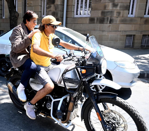 Amitabh Bachchan Takes Lift On Fans Bike