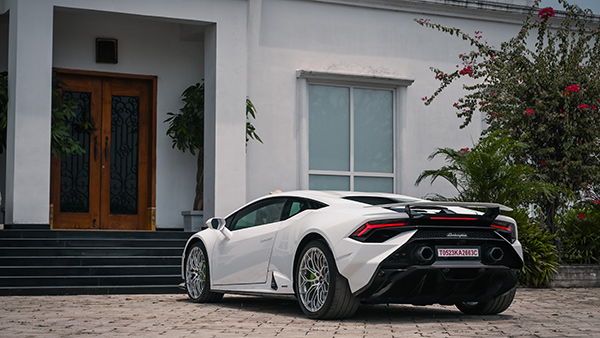 Indias first lamborghini hurcan tecnica rear view