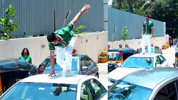 Shubman Gill Poses Like Spiderman On Toyota Camry