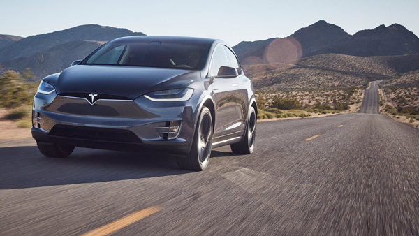 Tesla model x running
