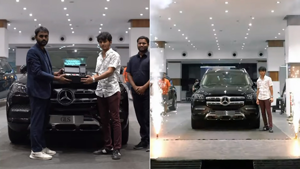 Youngster takes delivery mercedes benz gls