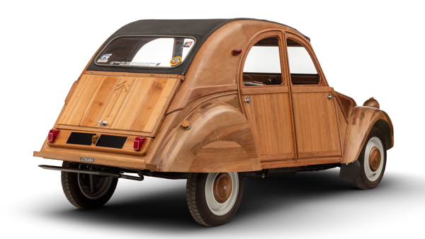 Citroen 2cv wooden rear profile
