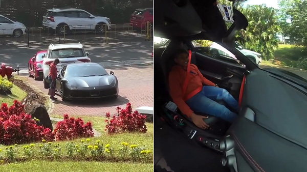 ferrari 488 supercar owner gives surprise ride to kid