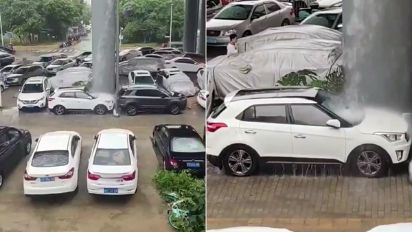 Hyundai Creta Damaged Parked Under A Bridge