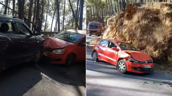 Mahindra xuv300 crashes volkswagen polo 