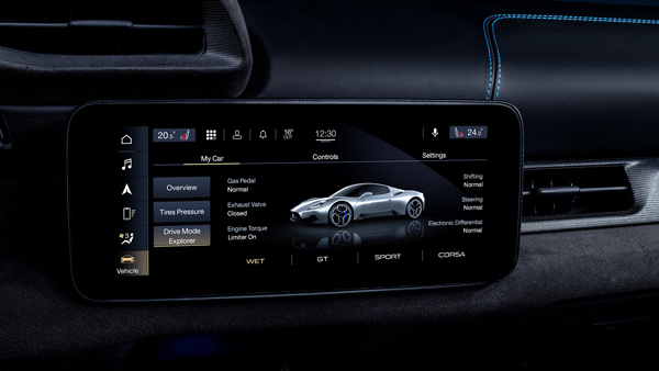 Maserati mc20 display