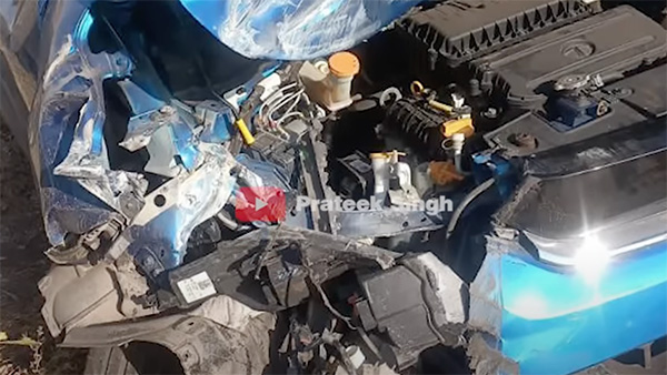 tata punch crashes while test drive