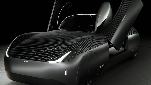 Alef model a flying car front view