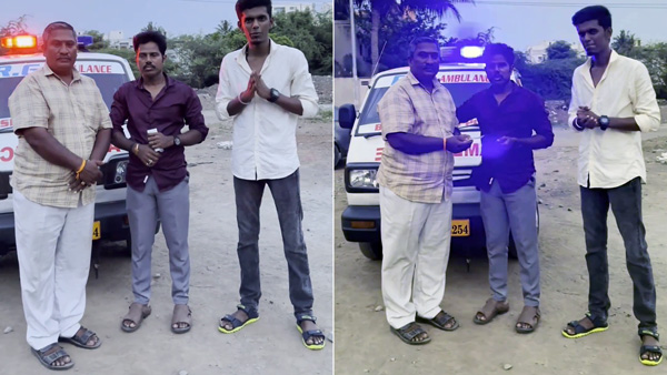 Cook with comali bala gifts ambulance to village