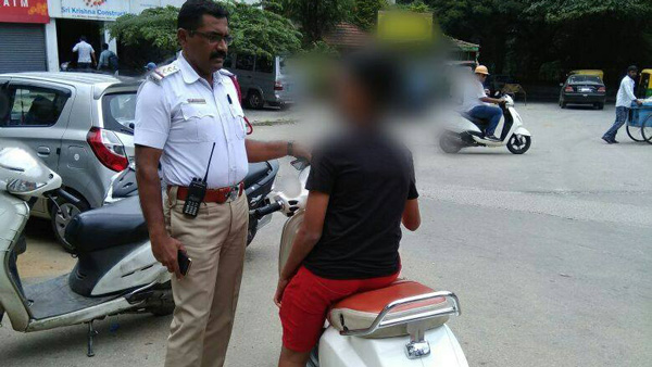 Minor rides two wheeler