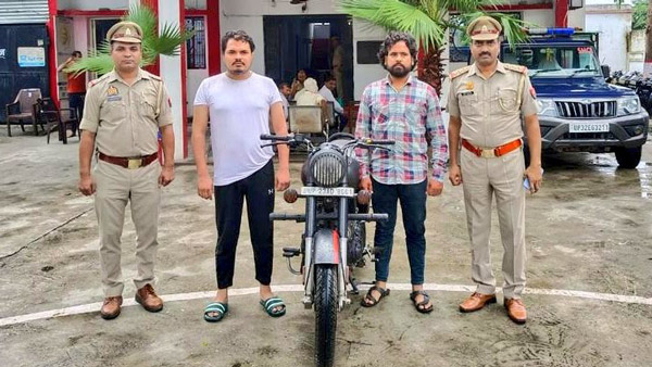 Man sprays petrol on royal enfield