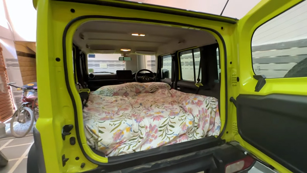 maruti jimny accommodate full-size mattress