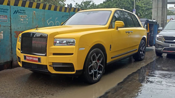 rolls royce cullinan in vibrant matte yellow