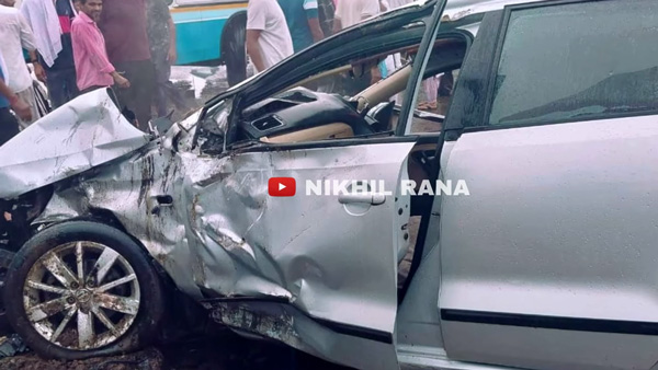 polo car crashed with bus