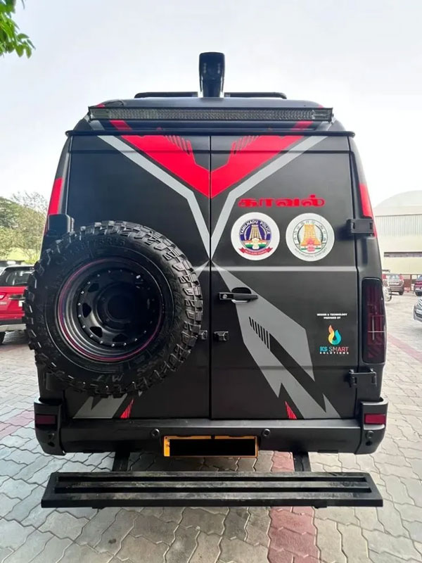 police with modified force traveller