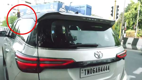 minister ponmudi car traffic violation