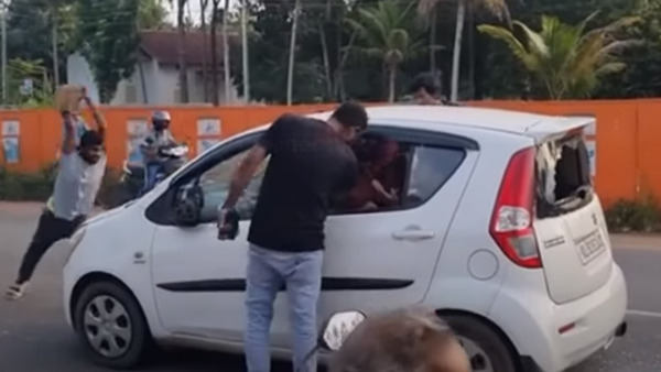 Drunk Man Breaks Maruti Suzuki Ritz Windows