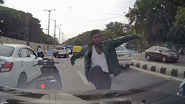 ISRO Scientist’s Car Kicked By Angry Two-wheeler Rider