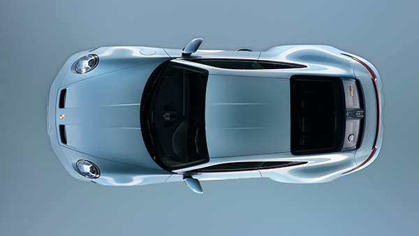 Porsche 911 s t top view