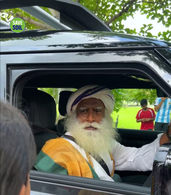 Sadhguru new land rover