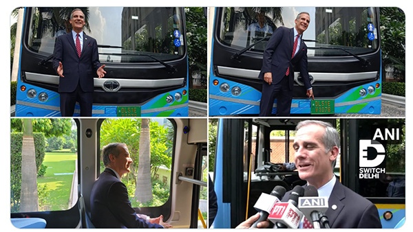 Eric Garcetti Electric Bus