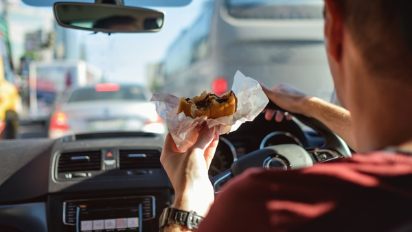 street food and driving skills