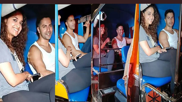 Keerthy Suresh Varun Dhawan In Auto