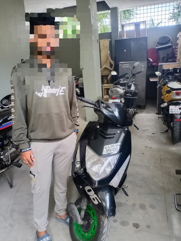 bengaluru biker into police custody