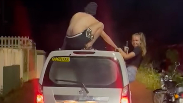 Tourists Perform Stunts On Moving Maruti Suzuki Wagon R